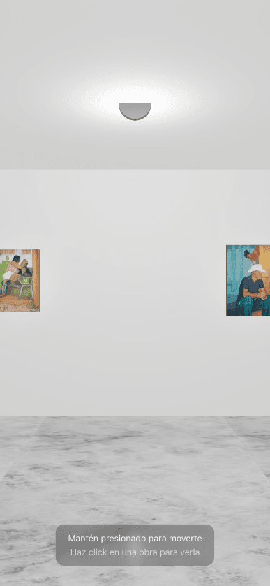 Pasillo de galería 3D para recorrido inmersivo