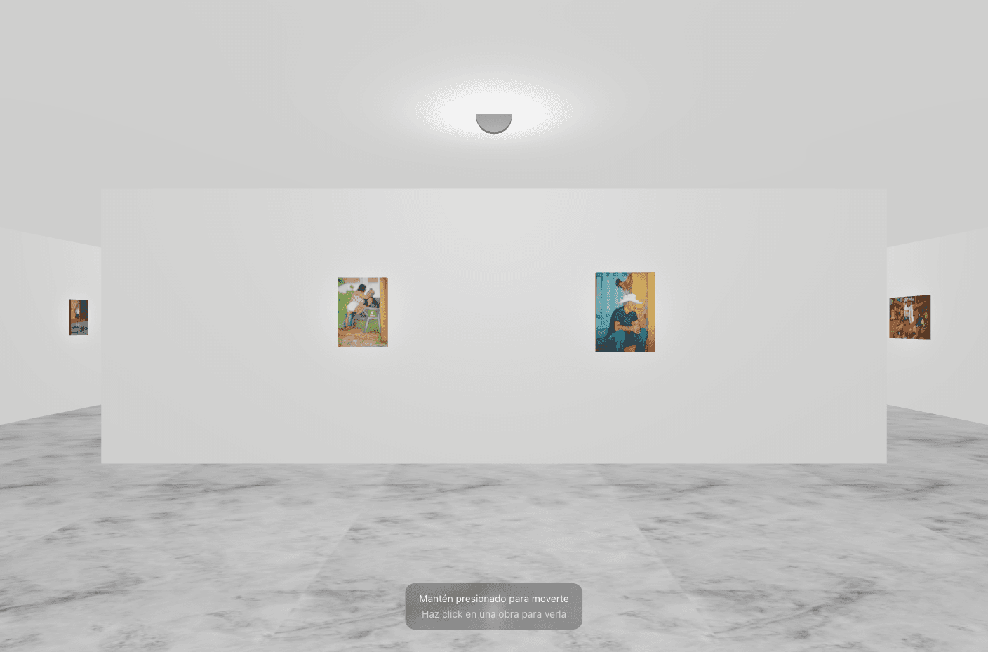 Pasillo de galería 3D para recorrido inmersivo